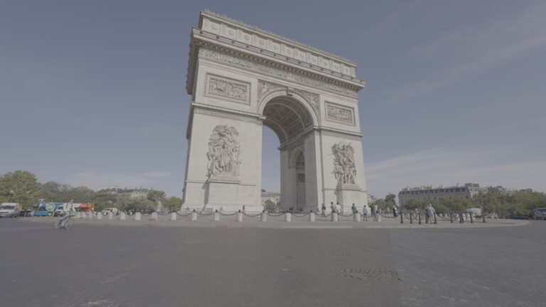 Photo taken in front of the Arc de Triomphe in Paris city
