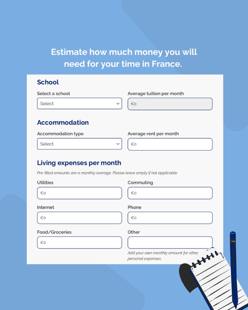 budget for a year in france