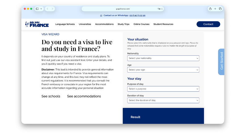 visa france visa calculator