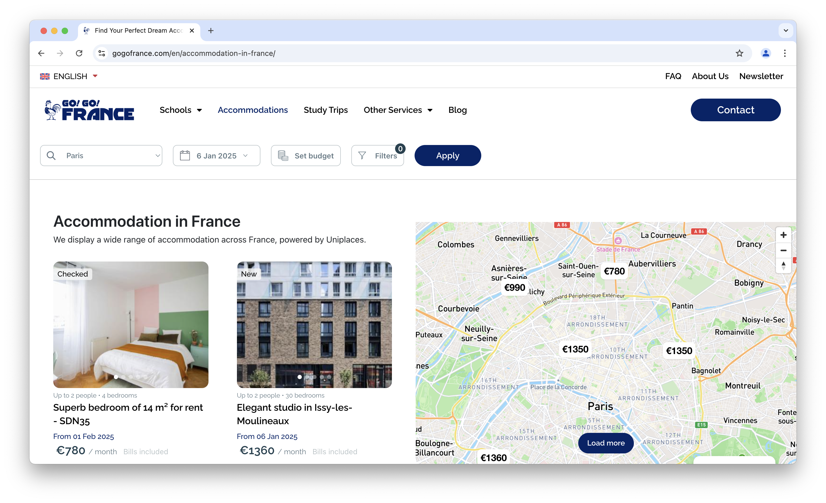 accommodation booking france